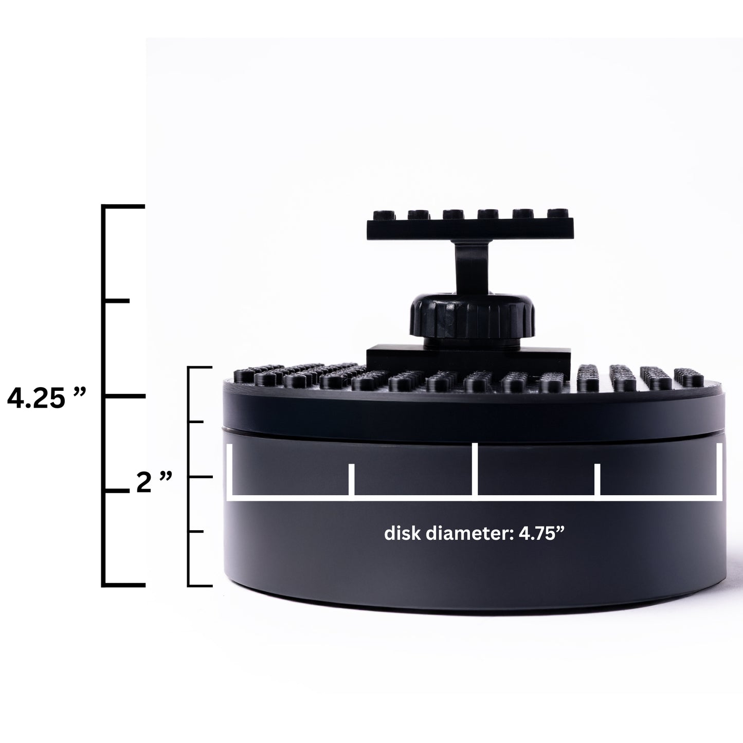 Infinity 360 Motorized Turntable, Infinity Angle Display -Compatible with Lego, in Black