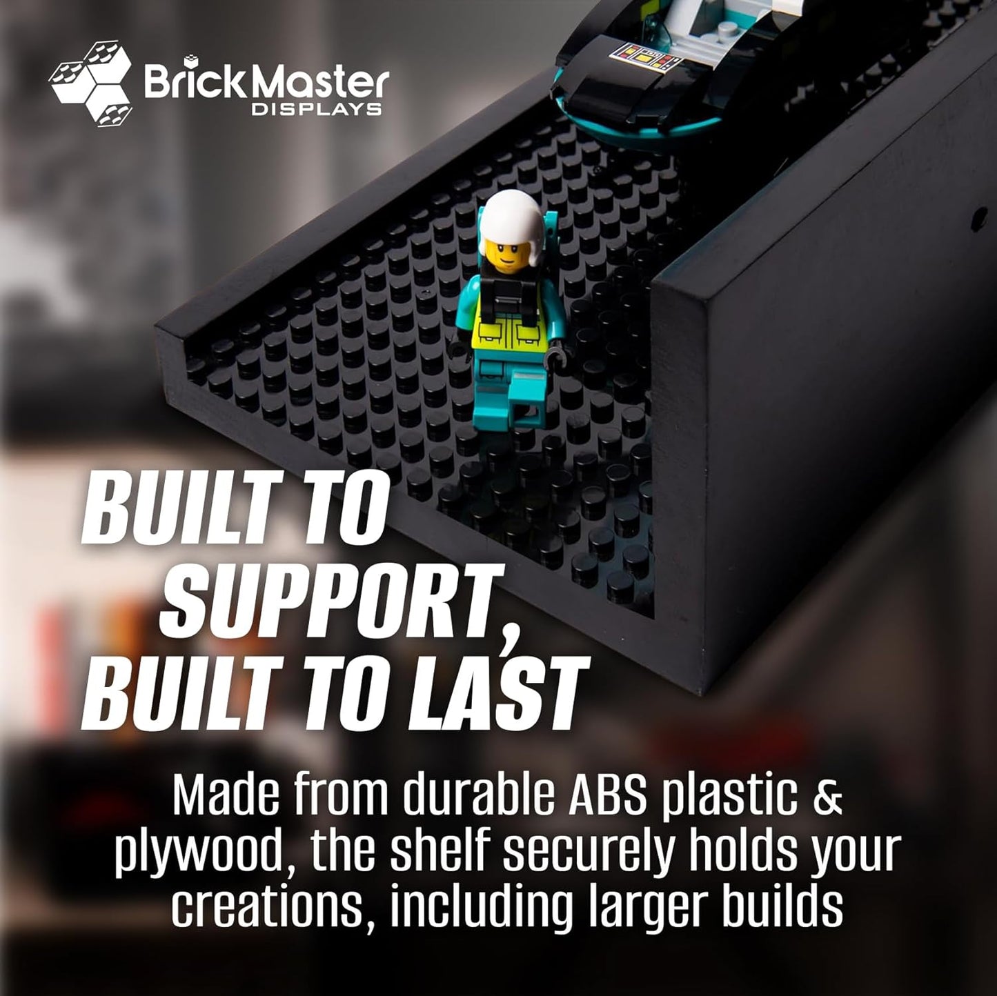 16-inch Building Block Display Shelves (Set of 2) for Proudly displaying Your Lego masterpieces!