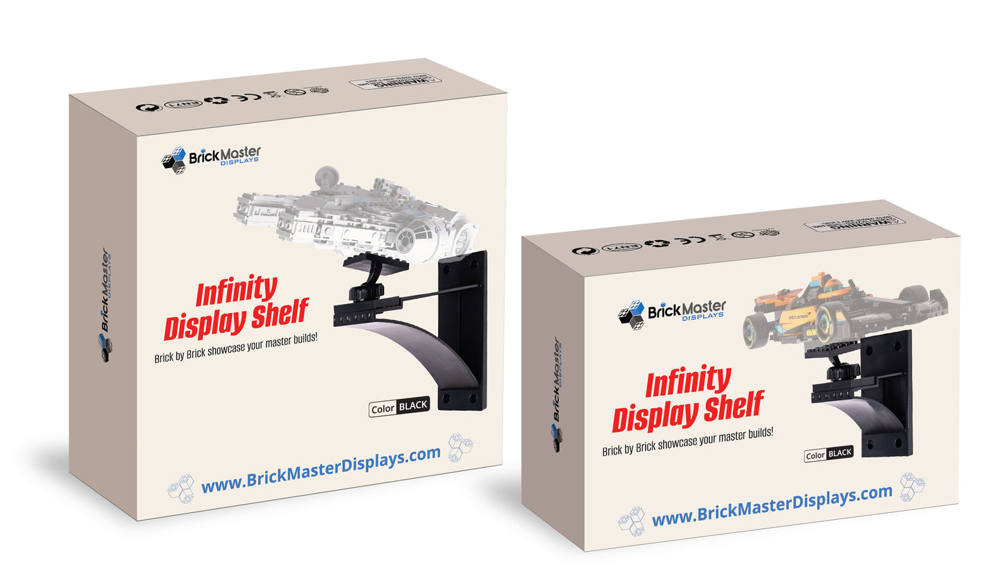 Infinity Angle Display Shelf 6 INCH - 2 Pack - Black -COMMING FALL 2025!