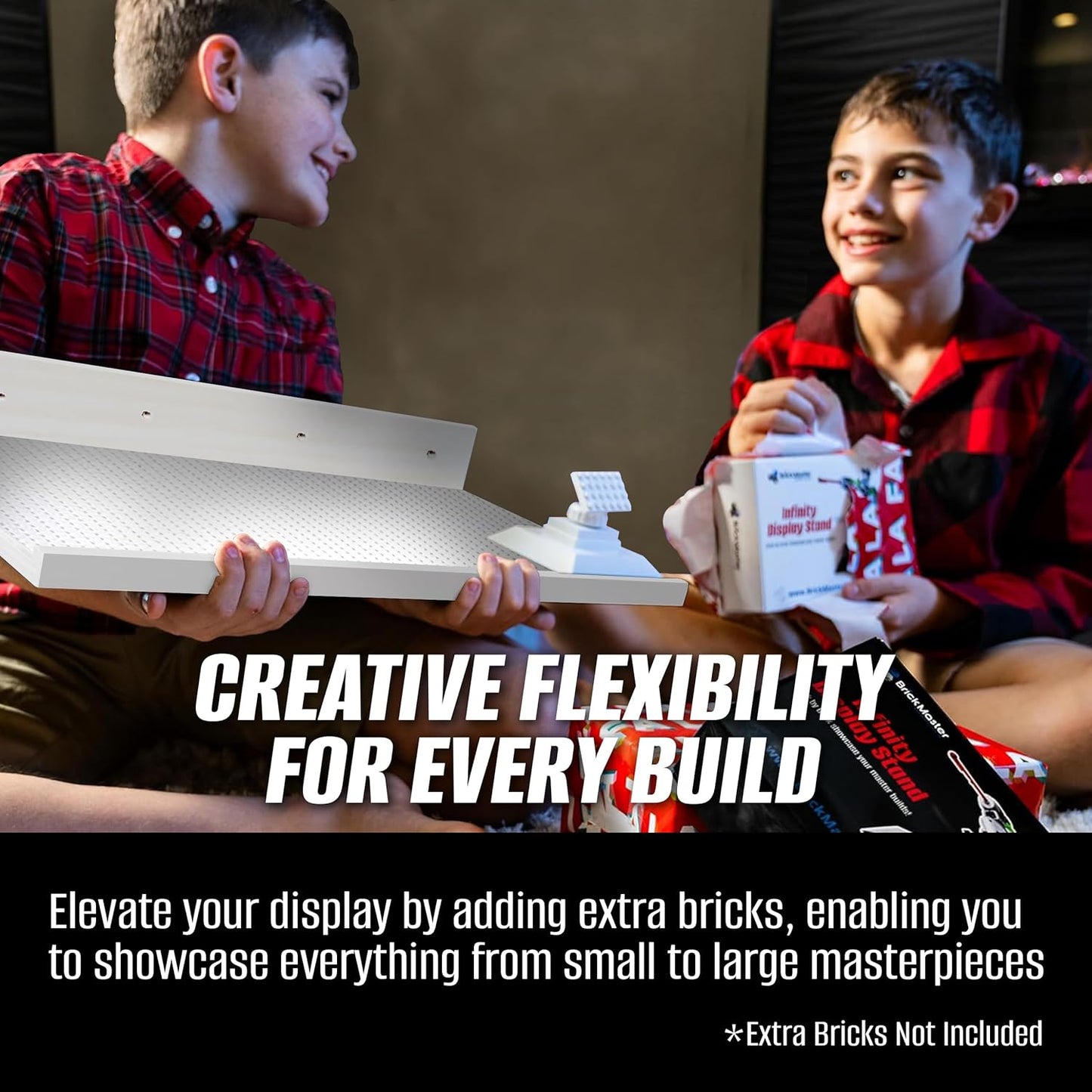 Extra Large Building Brick Display Shelves (Set of 2) for Proudly displaying Your Lego masterpieces! Compatible with All Toy Brick Brands!