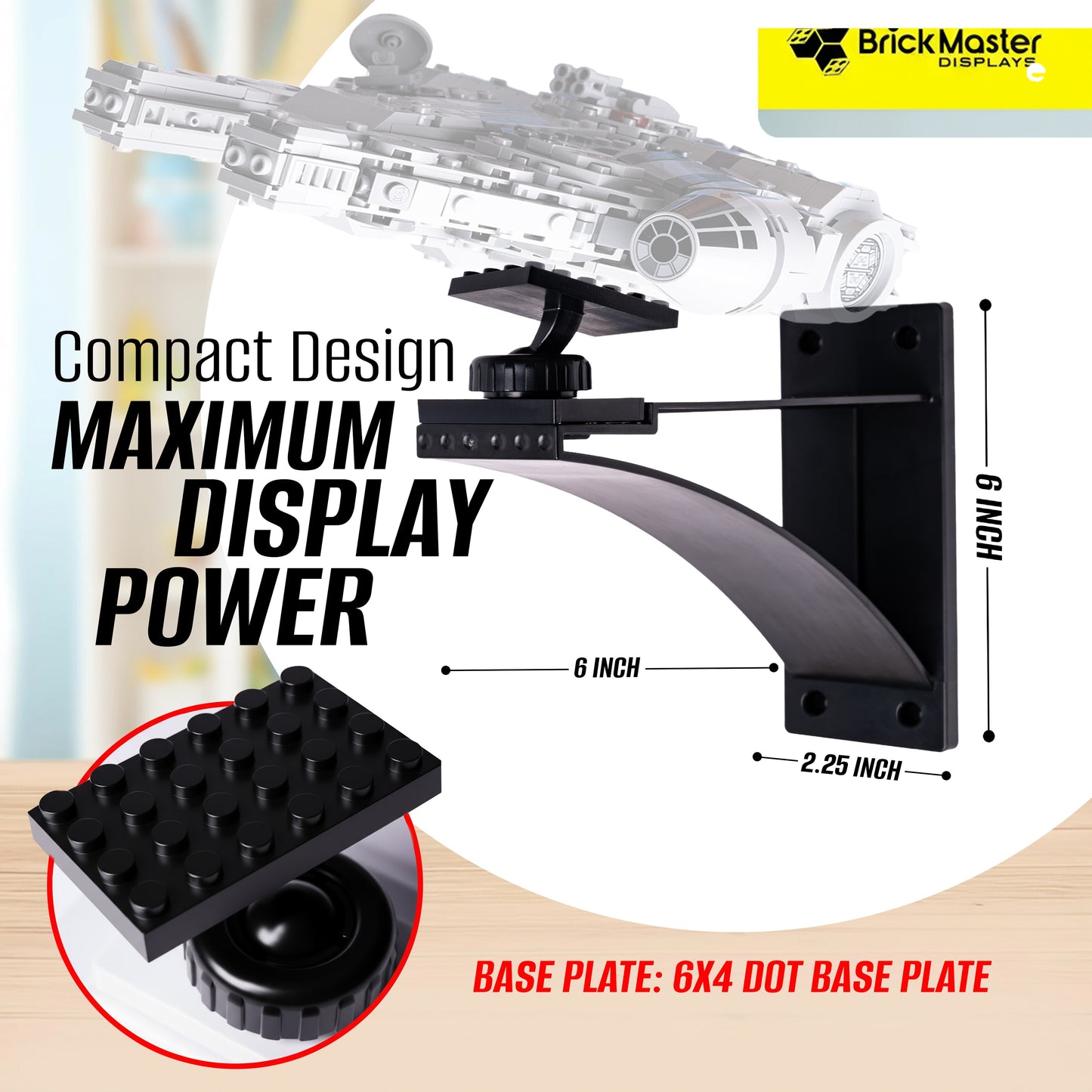 Infinity Angle Display Shelf 6 INCH - 2 Pack - Black - NOW AVAILABLE!