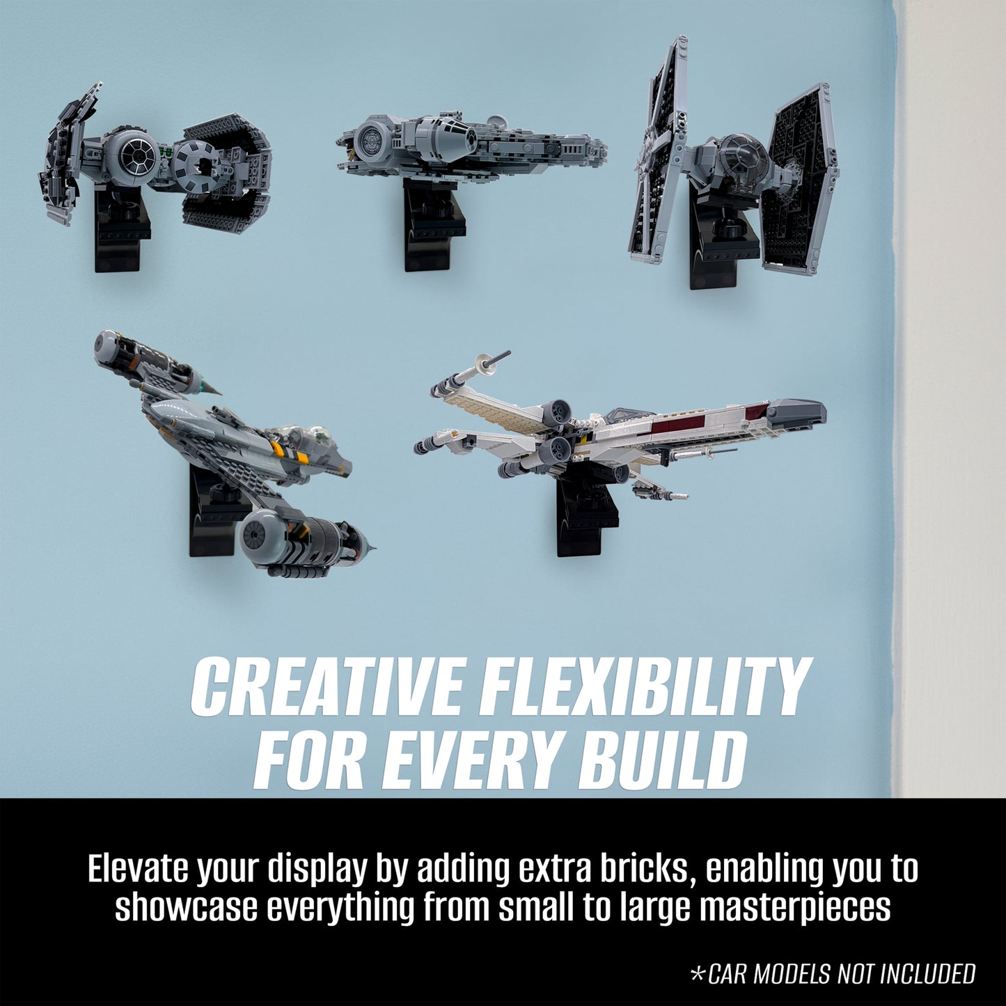 Infinity Angle Display Shelf 6 INCH - 2 Pack - Black - NOW AVAILABLE!